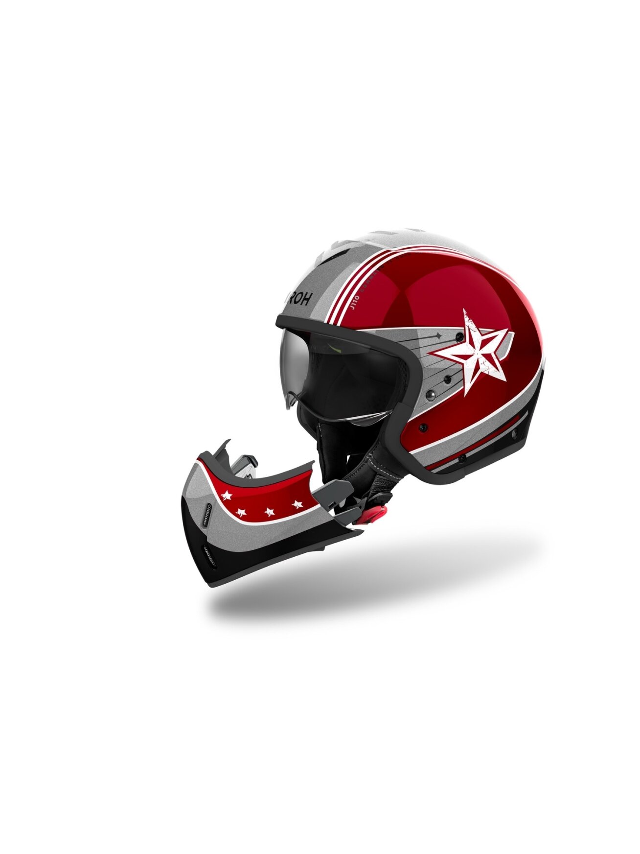 Airoh Helmet J 110 Command Burgundy Gloss Airoh Helmet J 110 Command Burgundy Gloss