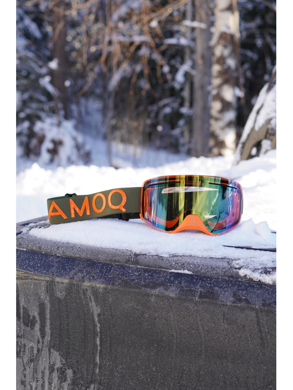 AMOQ Vision Vent+ Magnetic Goggles Military Green/Orange - Gold Mirror 1 AMOQ Vision Vent+ Magnetic Goggles Military Green/Orange - Gold Mirror 1