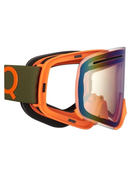 AMOQ Vision Vent+ Magnetic Goggles Military Green/Orange - Gold Mirror 2