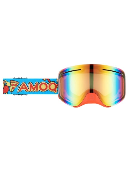AMOQ Vision Vent+ Magnetic Goggles Pizza - Red Mirror AMOQ Vision Vent+ Magnetic Goggles Pizza - Red Mirror