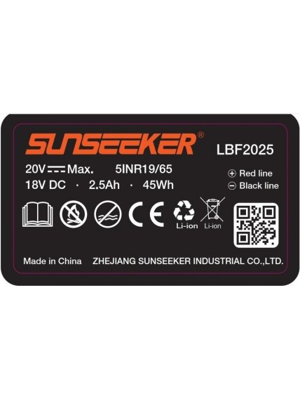 Akumuliatorius 2.5 Ah LBF2025 Sunseeker vejos robotams 2 Akumuliatorius 2.5 Ah LBF2025 Sunseeker vejos robotams 2
