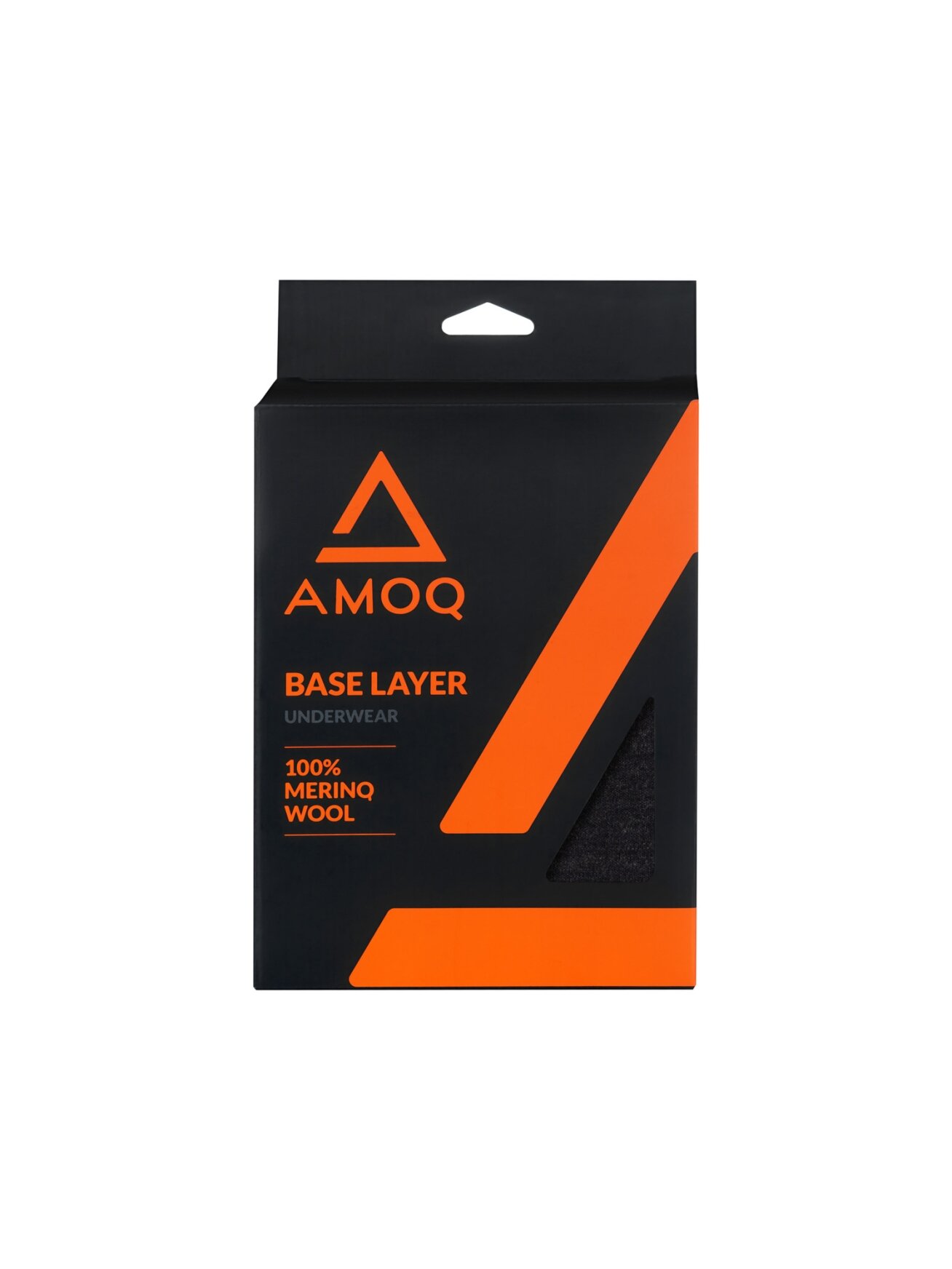 AMOQ 100% Merino Base Layer Jersey Gray/Orange 3