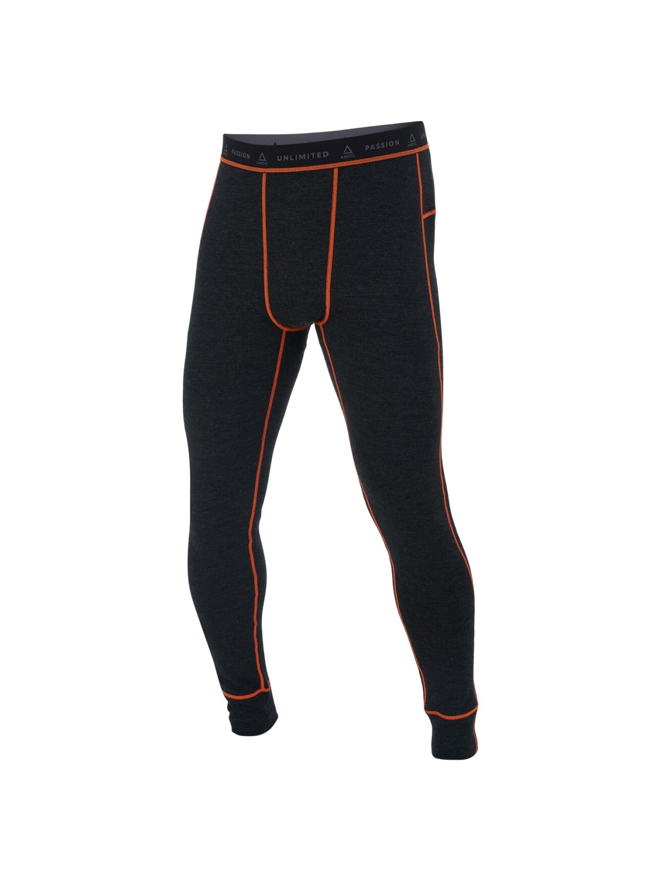 AMOQ 100% Merino Base Layer Pants Gray/Orange AMOQ 100% Merino Base Layer Pants Gray/Orange