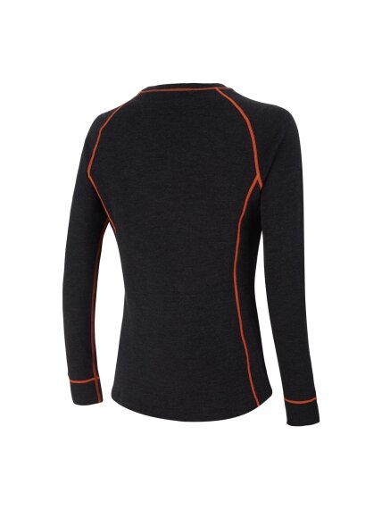 AMOQ 100% Merino Base Layer Jersey Gray/Orange 1