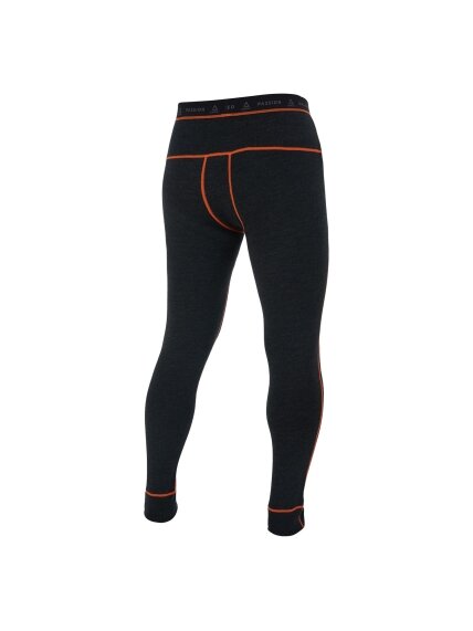 AMOQ 100% Merino Base Layer Pants Gray/Orange 1