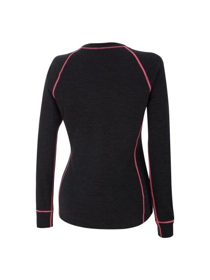 AMOQ 100% Merino W's Base Layer Jersey Gray/Pink 1 AMOQ 100% Merino W's Base Layer Jersey Gray/Pink 1