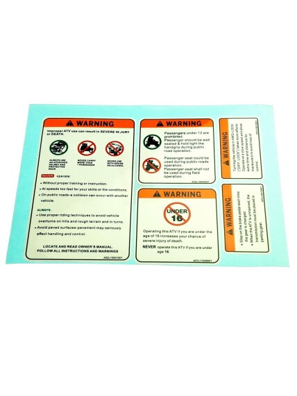 AT6 WARNING LABEL,EU167 AT6 WARNING LABEL,EU167