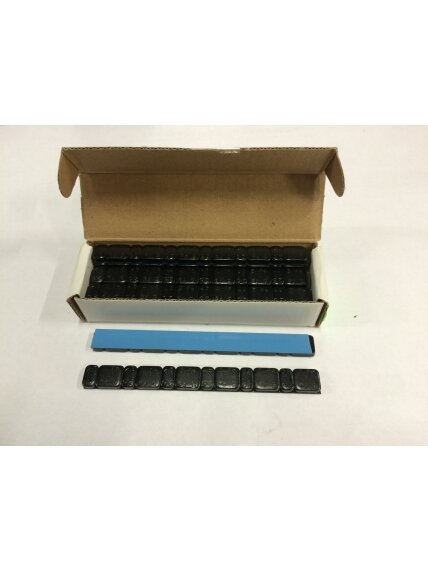 Balancing weight BLACK 6x2.5gr + 6x5gr (15pcs) Height 5mm Depth.12.2mm (FE) Balancing weight BLACK 6x2.5gr + 6x5gr (15pcs) Height 5mm Depth.12.2mm (FE)