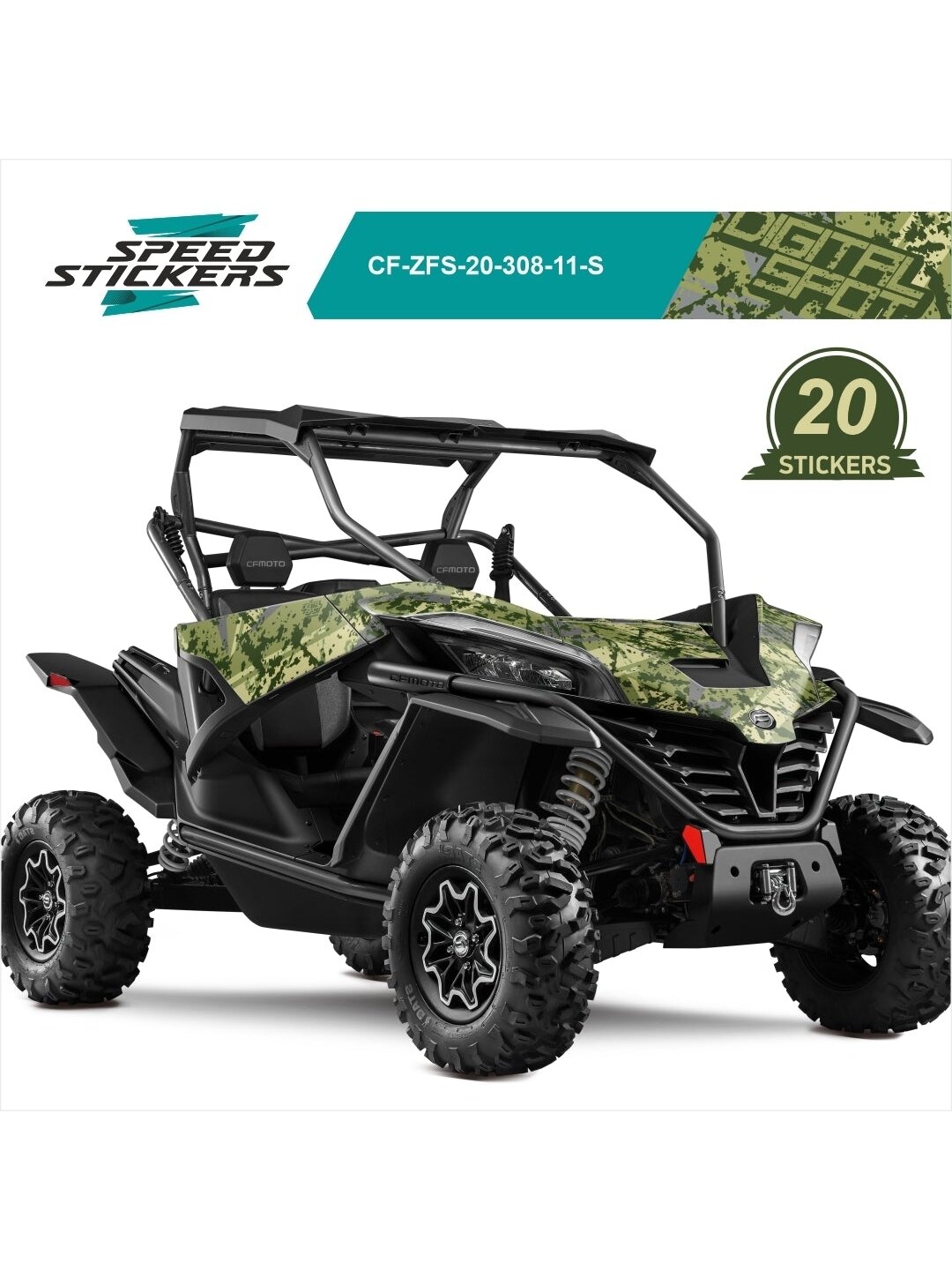 CFMOTO ZFORCE SPORT LIPDUKAI DIGITAL SPOT CAMO GREEN