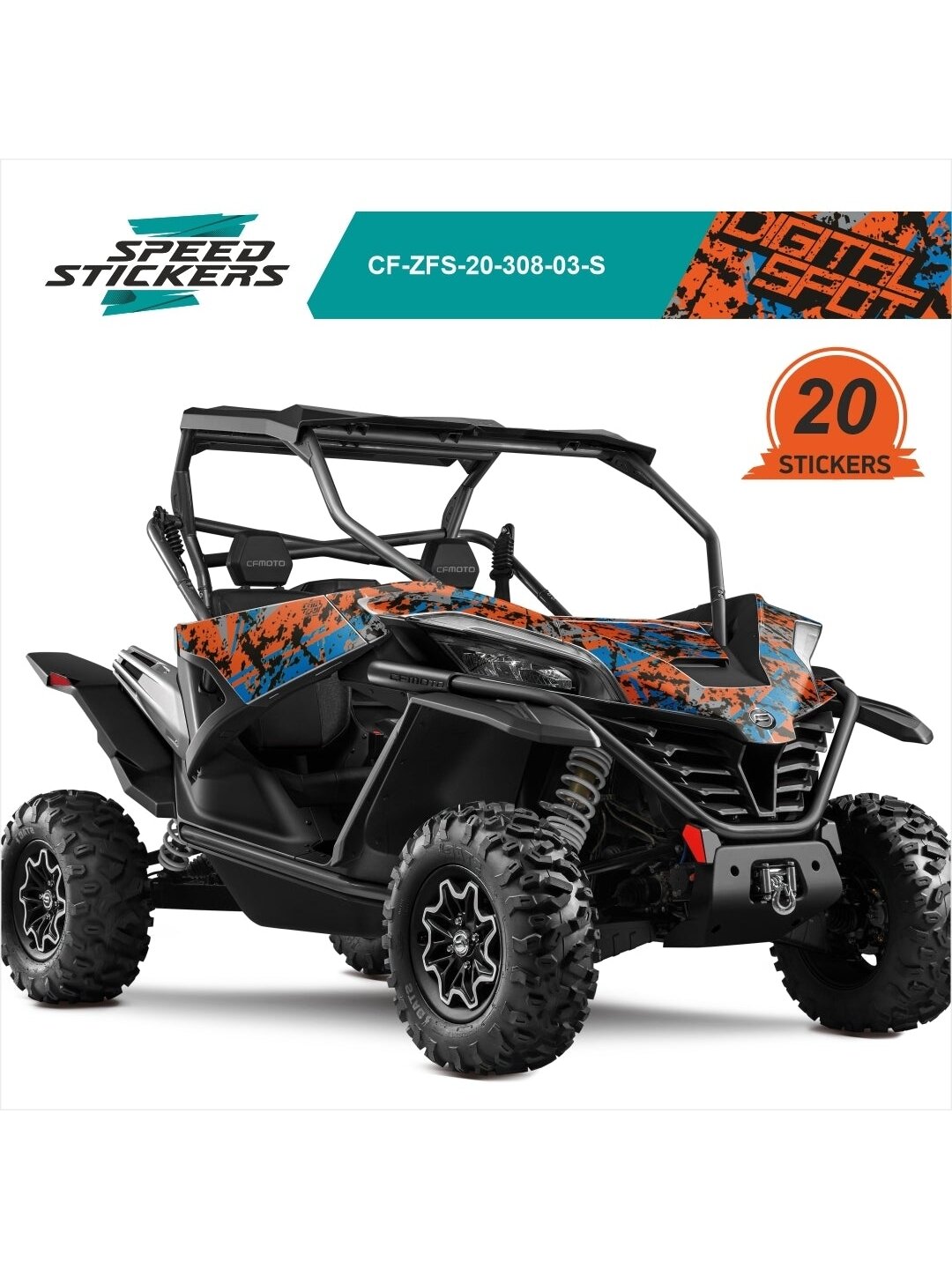 CFMOTO ZFORCE SPORT LIPDUKAI DIGITAL SPOT ORANGE BLUE CFMOTO ZFORCE SPORT LIPDUKAI DIGITAL SPOT ORANGE BLUE