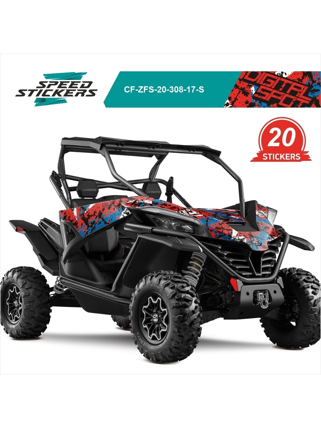 CFMOTO ZFORCE SPORT LIPDUKAI DIGITAL SPOT RED BLUE CFMOTO ZFORCE SPORT LIPDUKAI DIGITAL SPOT RED BLUE