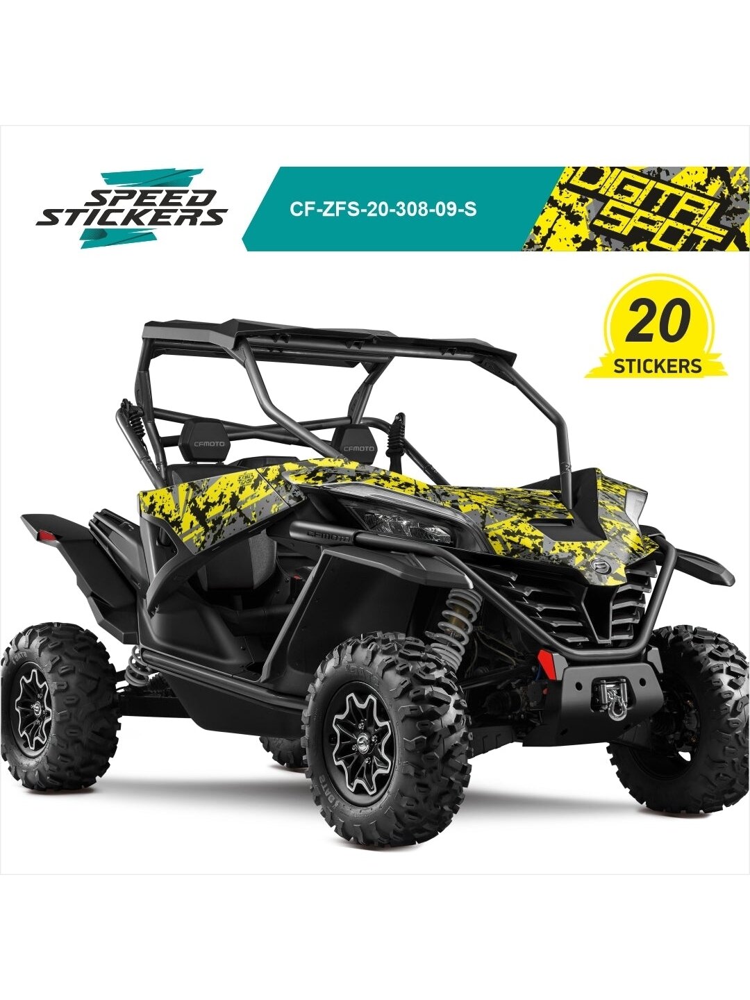 CFMOTO ZFORCE SPORT LIPDUKAI DIGITAL SPOT YELLOW GREY CFMOTO ZFORCE SPORT LIPDUKAI DIGITAL SPOT YELLOW GREY