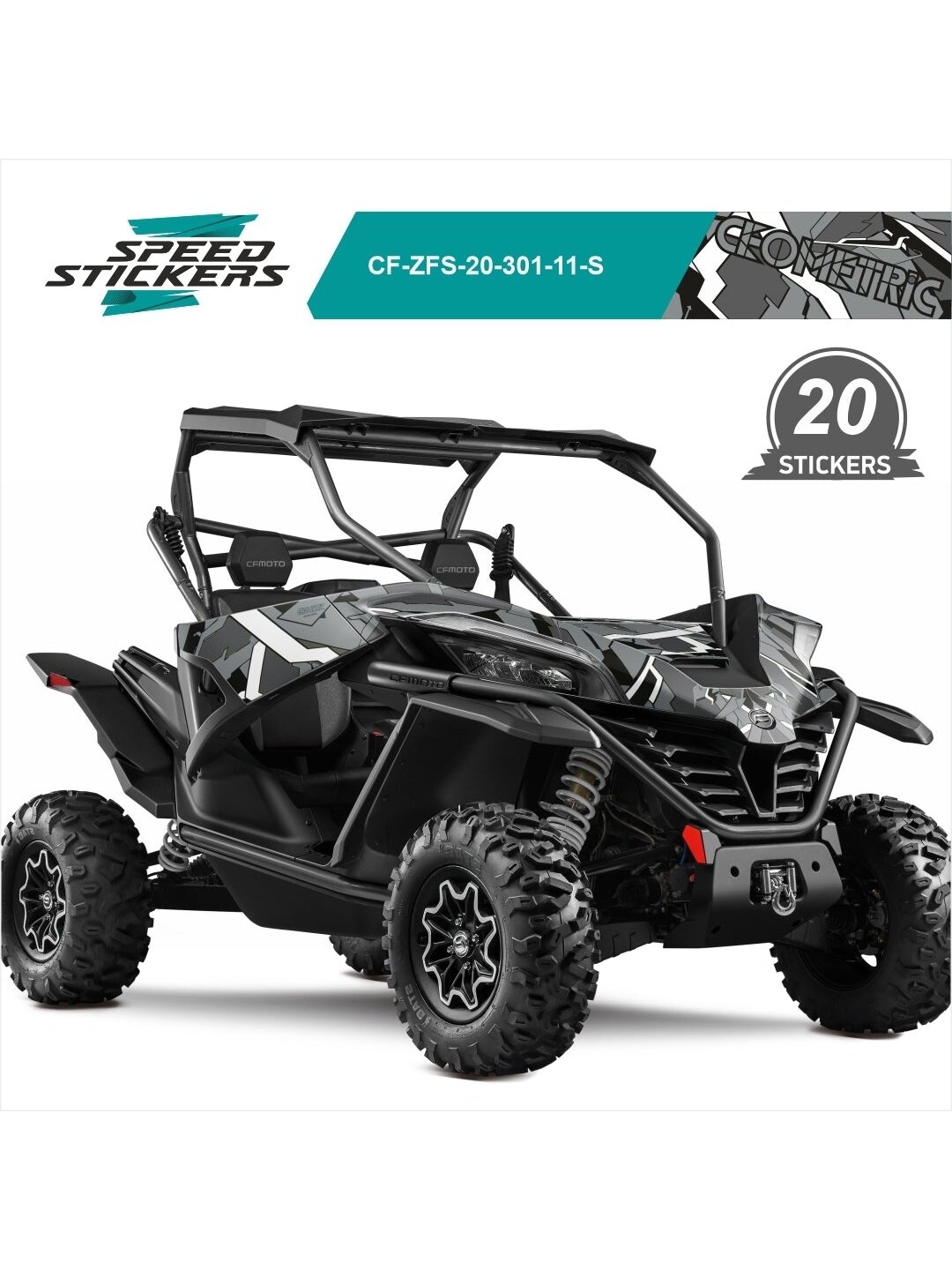 CFMOTO ZFORCE SPORT LIPDUKAI GEOMETRIC BLACK GREY