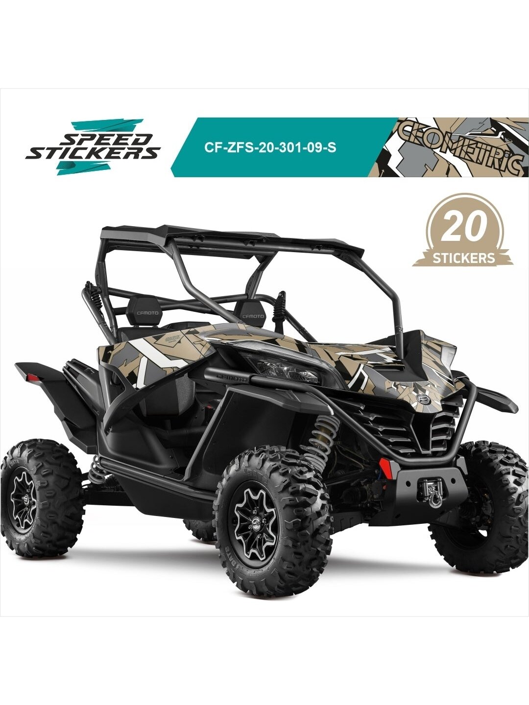 CFMOTO ZFORCE SPORT LIPDUKAI GEOMETRIC BROWN BLACK CFMOTO ZFORCE SPORT LIPDUKAI GEOMETRIC BROWN BLACK