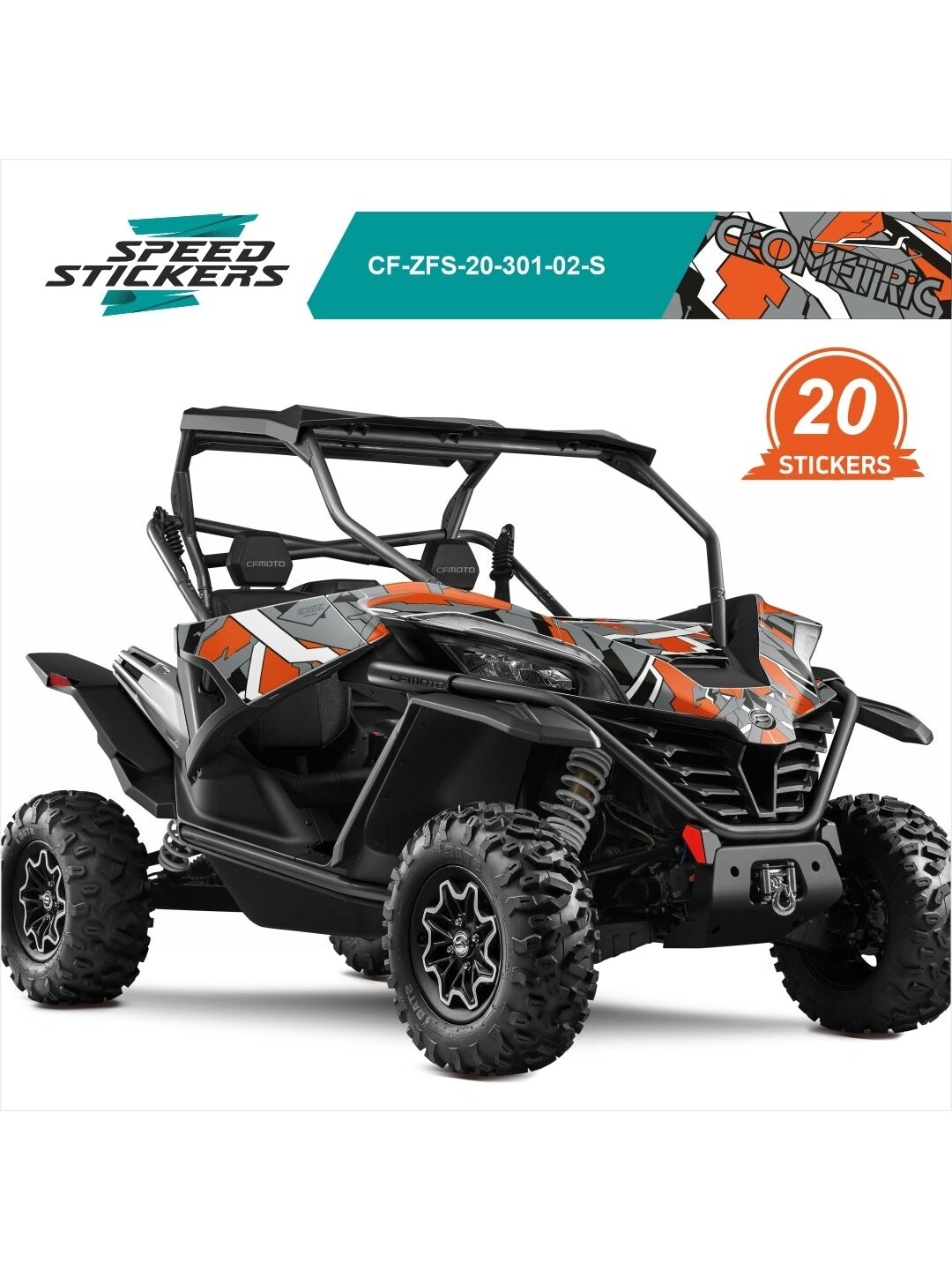 CFMOTO ZFORCE SPORT LIPDUKAI GEOMETRIC GREY ORANGE CFMOTO ZFORCE SPORT LIPDUKAI GEOMETRIC GREY ORANGE