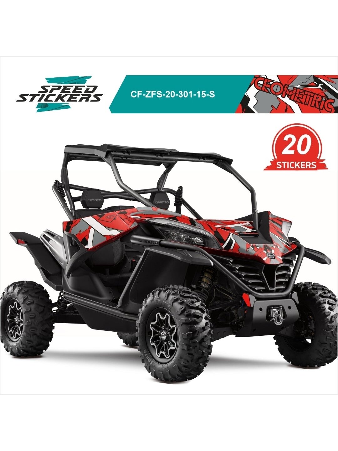 CFMOTO ZFORCE SPORT LIPDUKAI GEOMETRIC RED CFMOTO ZFORCE SPORT LIPDUKAI GEOMETRIC RED