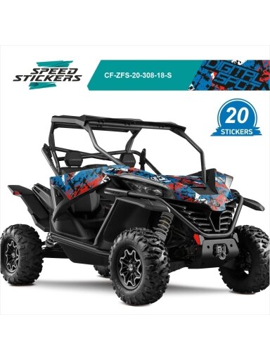 CFMOTO ZFORCE SPORT LIPDUKAI DIGITAL SPOT BLUE RED