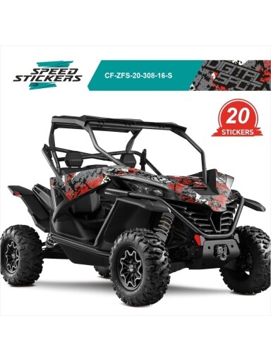 CFMOTO ZFORCE SPORT LIPDUKAI DIGITAL SPOT RED GREY