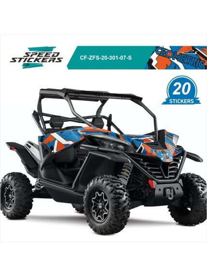 CFMOTO ZFORCE SPORT LIPDUKAI GEOMETRIC BLUE ORANGE CFMOTO ZFORCE SPORT LIPDUKAI GEOMETRIC BLUE ORANGE