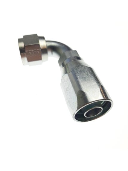 Fittings, Pipe and Hose: (T) Reusable Hose Fitting (-10 FJIC Swivel, 90°) Fittings, Pipe and Hose: (T) Reusable Hose Fitting (-10 FJIC Swivel, 90°)