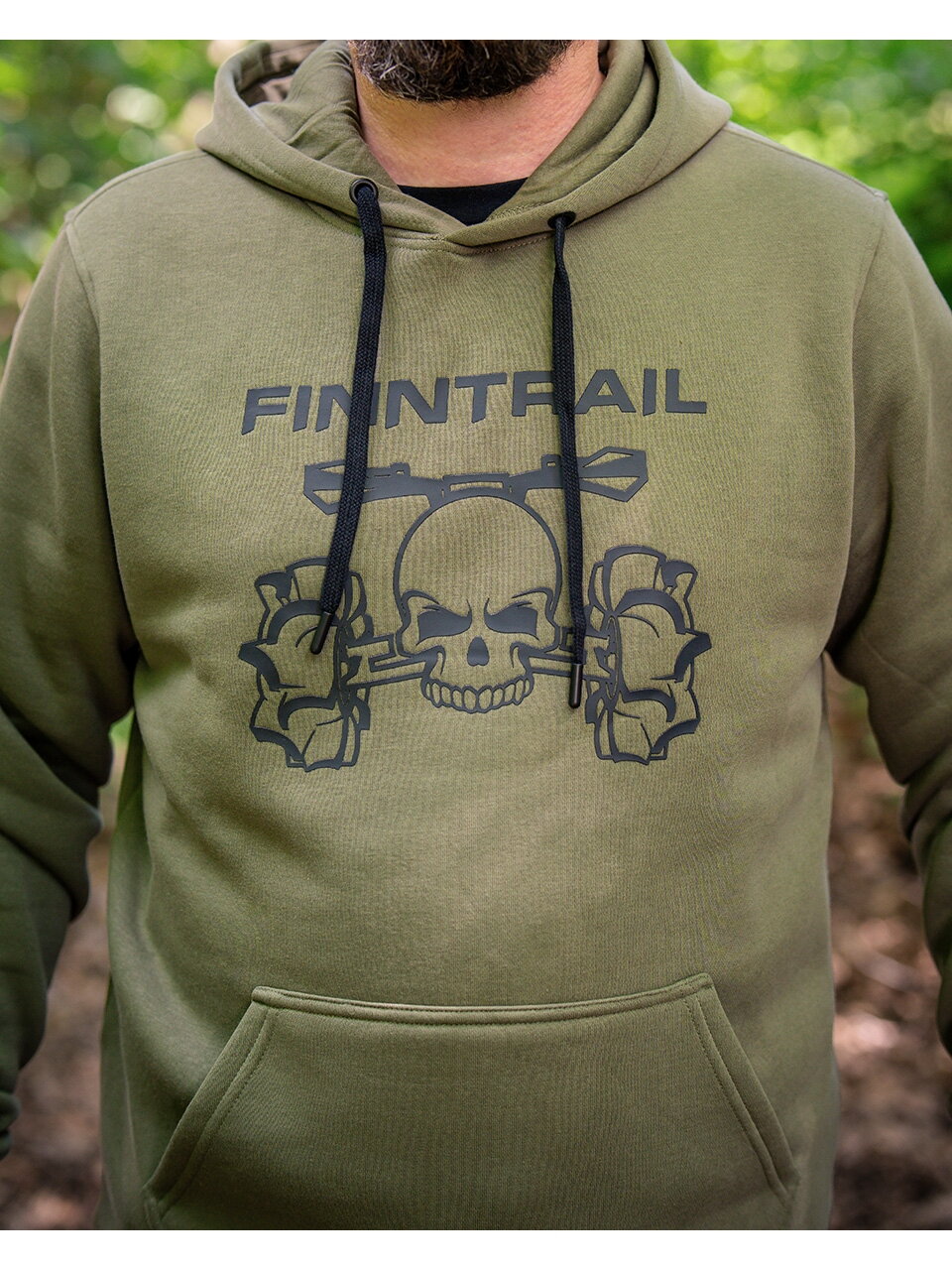 Finntrail Hoody ATV skull Khaki 6 Finntrail Hoody ATV skull Khaki 6