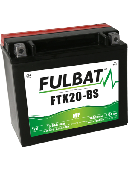 FULBAT Battery 12V/18Ah FTX20-BS (YTX20-BS) ACCESS SHADE, XTREME, ARCTIC CAT, HARLEY DAVIDSON FULBAT Battery 12V/18Ah FTX20-BS (YTX20-BS) ACCESS SHADE, XTREME, ARCTIC CAT, HARLEY DAVIDSON