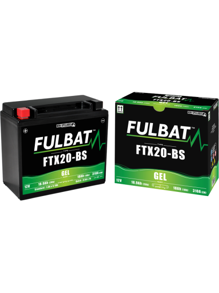 FULBAT GEL Battery 12V/18Ah FTX20-BS (YTX20-BS) ACCESS SHADE, XTREME, ARCTIC CAT, HARLEY DAVIDSON 1