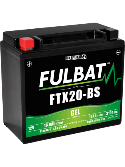 FULBAT GEL Battery 12V/18Ah FTX20-BS (YTX20-BS) ACCESS SHADE, XTREME, ARCTIC CAT, HARLEY DAVIDSON FULBAT GEL Battery 12V/18Ah FTX20-BS (YTX20-BS) ACCESS SHADE, XTREME, ARCTIC CAT, HARLEY DAVIDSON