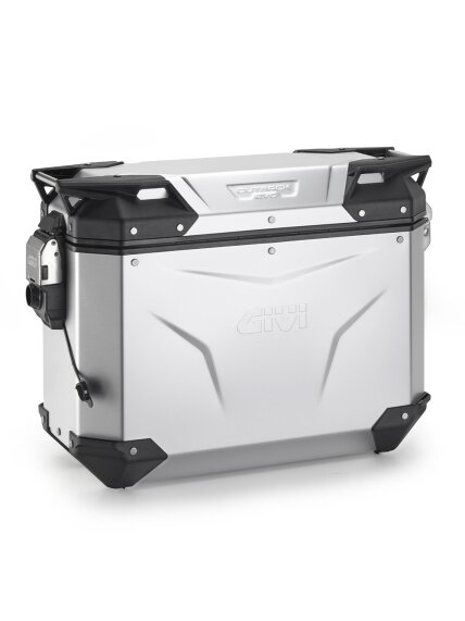Givi Trekker Outback EVO Anodized Alu side-case Right 37ltr sold without lock Givi Trekker Outback EVO Anodized Alu side-case Right 37ltr sold without lock