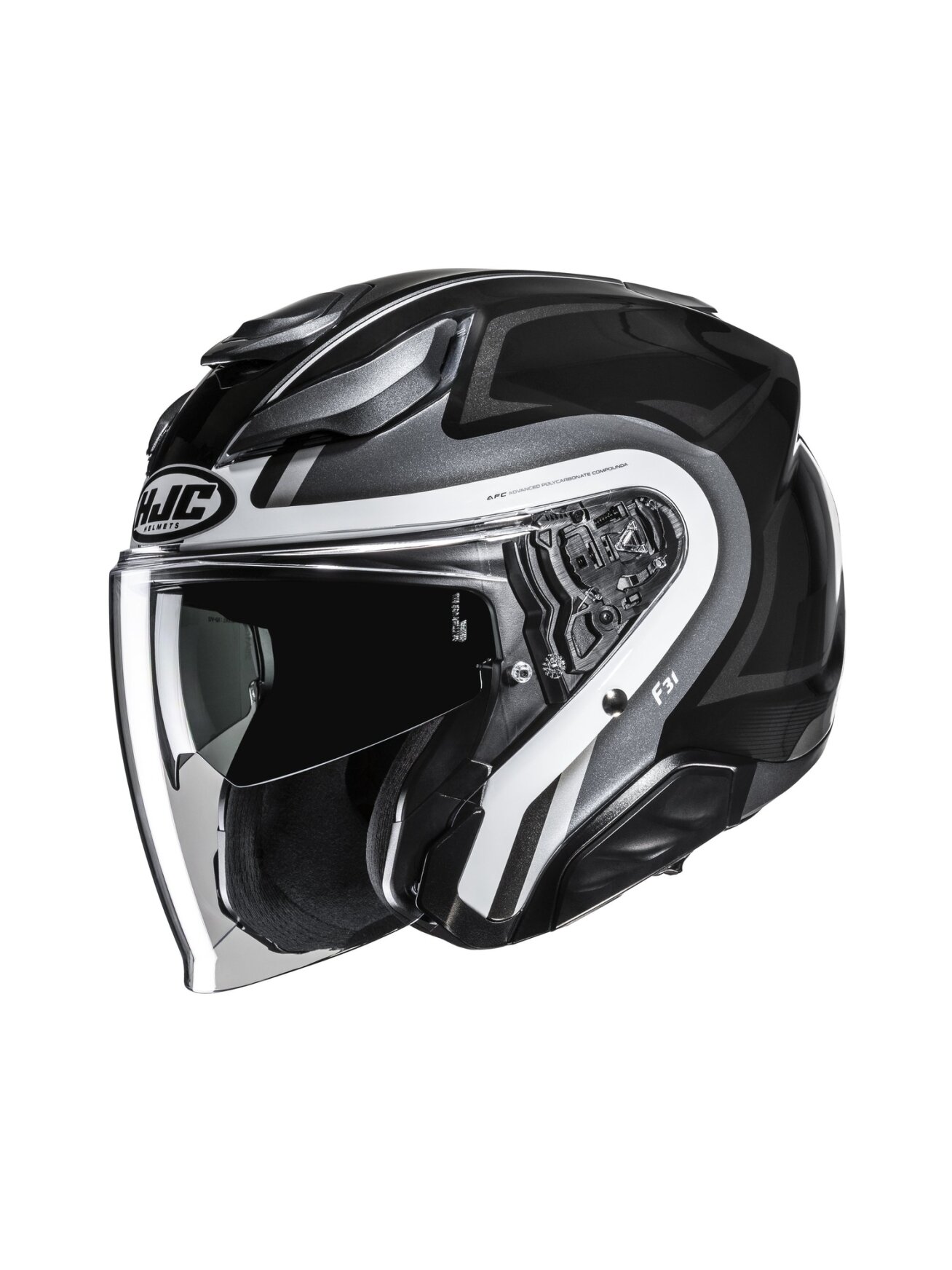 HJC Helmet F31 Bask Black/White MC5