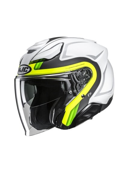 HJC Helmet F31 Bask Fluo Yellow/White MC3HSF HJC Helmet F31 Bask Fluo Yellow/White MC3HSF