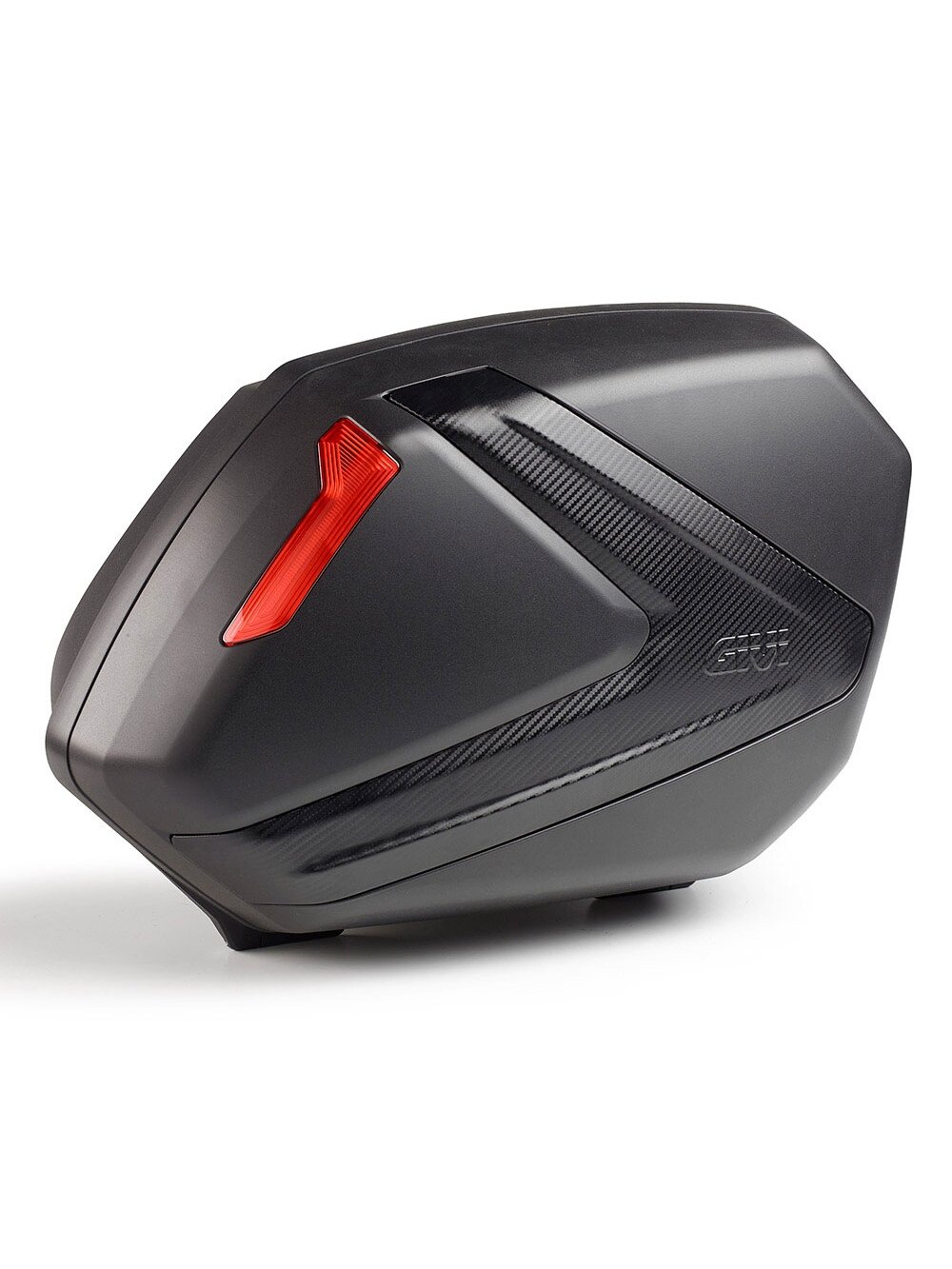 Givi V37 pair of black sidecases with red reflectors and carbon look Givi V37 pair of black sidecases with red reflectors and carbon look