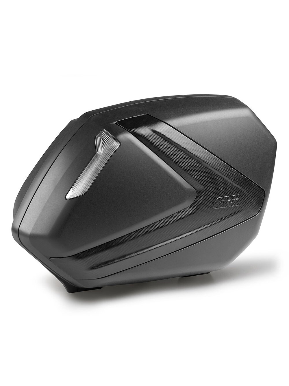 Givi V37 Tech pair of black sidecases with smoked reflectors and carbon look