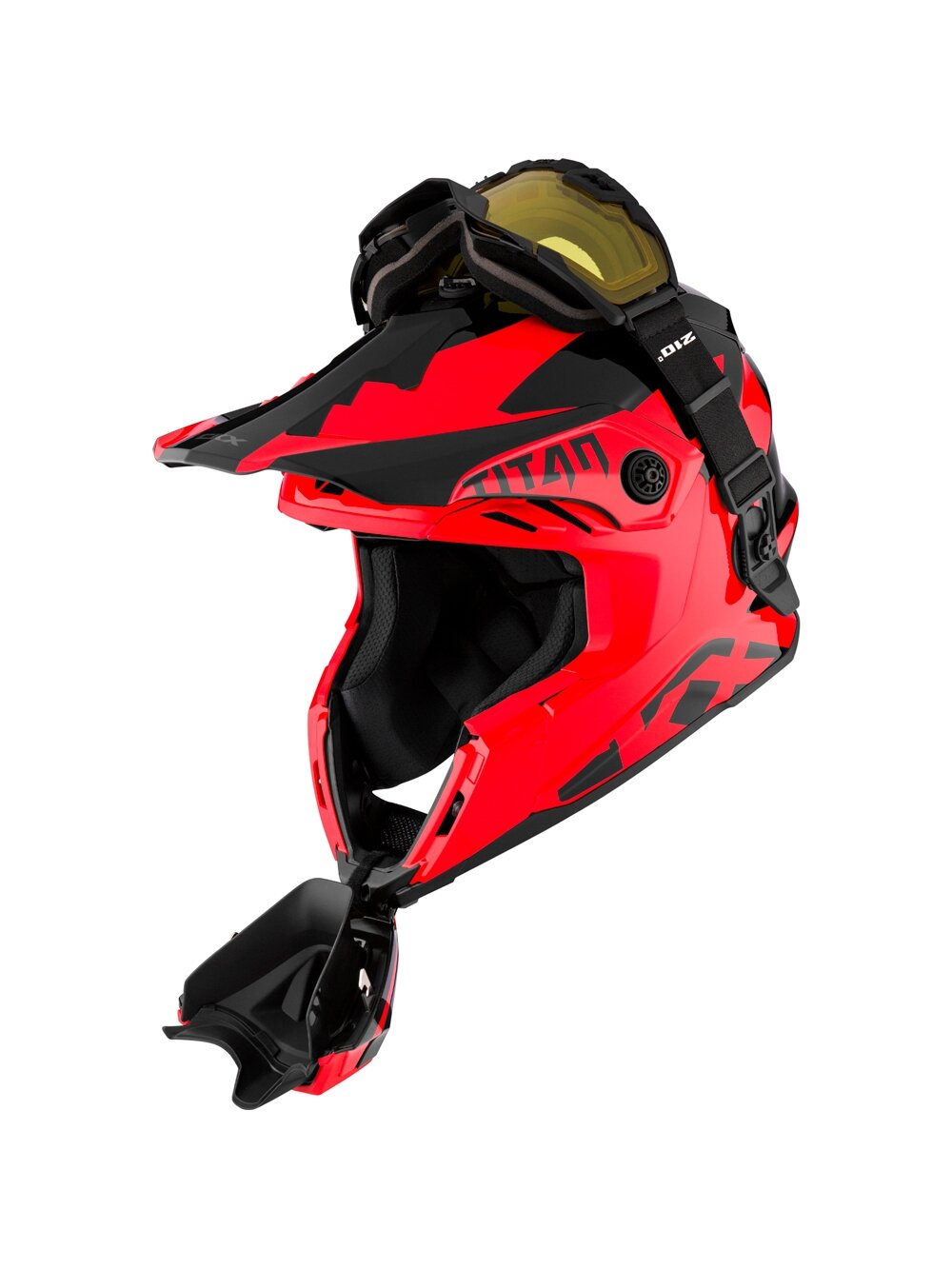 CKX Helmet + Goggles TITAN Airflow Extra Red 2