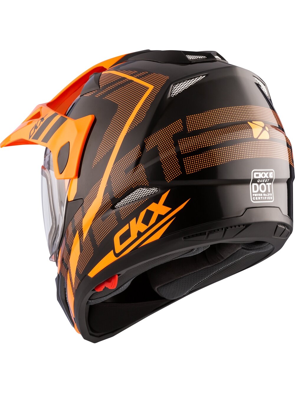 CKX Helmet QUEST RSV Moosek w electric visor Orange 1