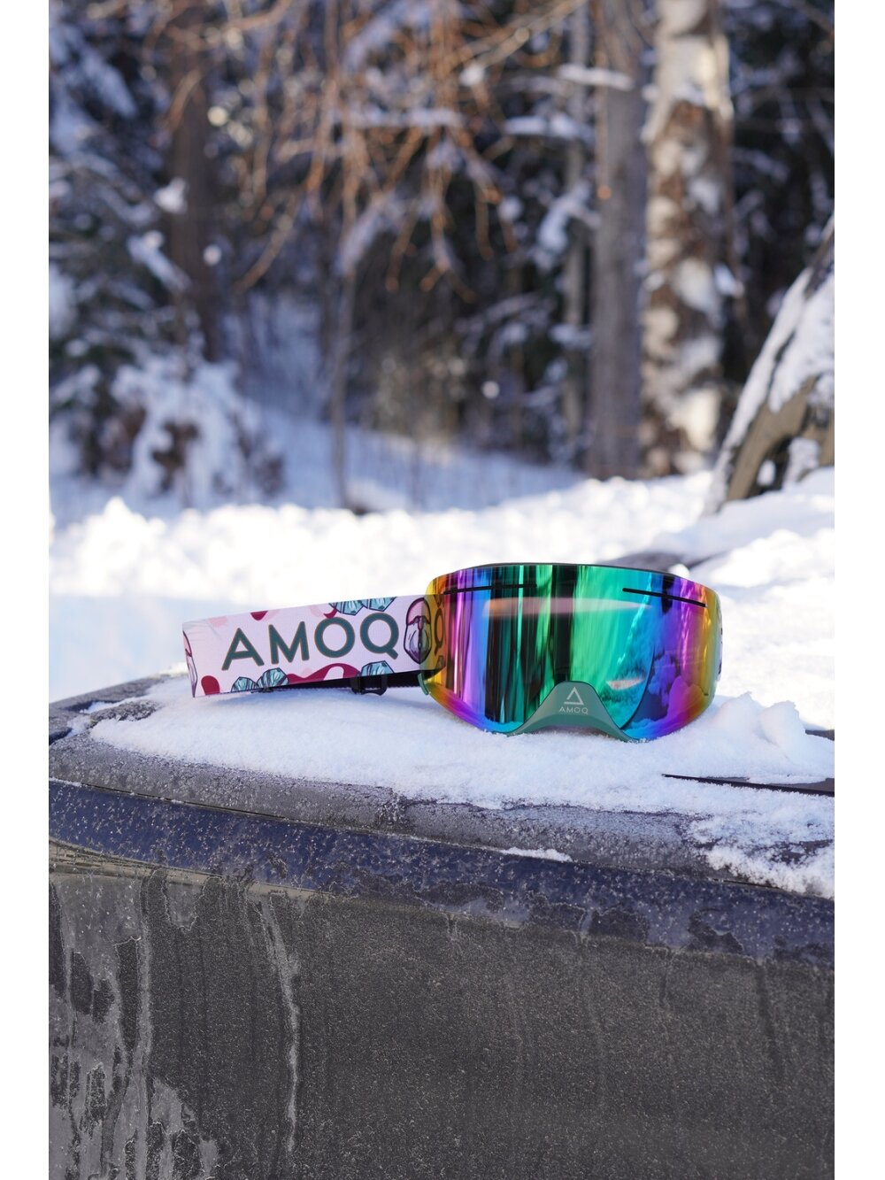 AMOQ Vision Vent+ Magnetic Goggles Tropical - Green Mirror 3