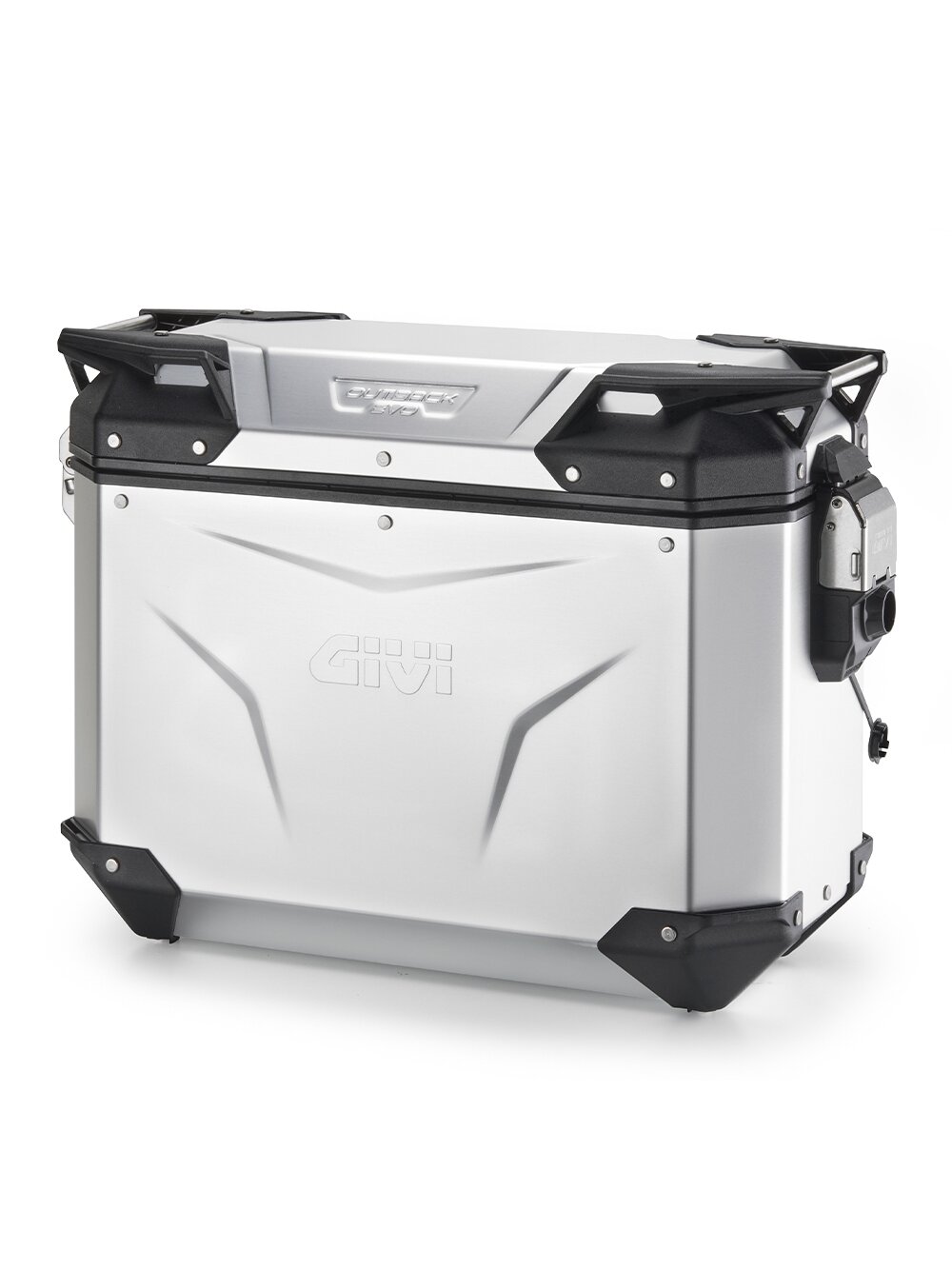 Givi Trekker Outback EVO Anodized Alu side-case Left 37ltr sold without lock Givi Trekker Outback EVO Anodized Alu side-case Left 37ltr sold without lock
