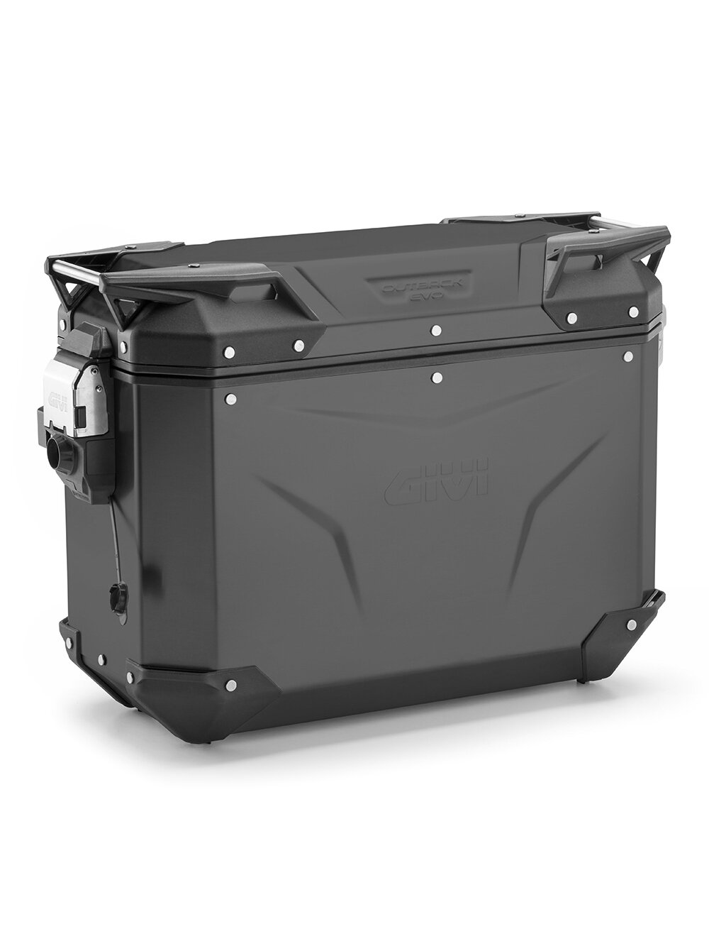 Givi Trekker Outback EVO Black alum. side-case right 37 ltr sold without lock Givi Trekker Outback EVO Black alum. side-case right 37 ltr sold without lock