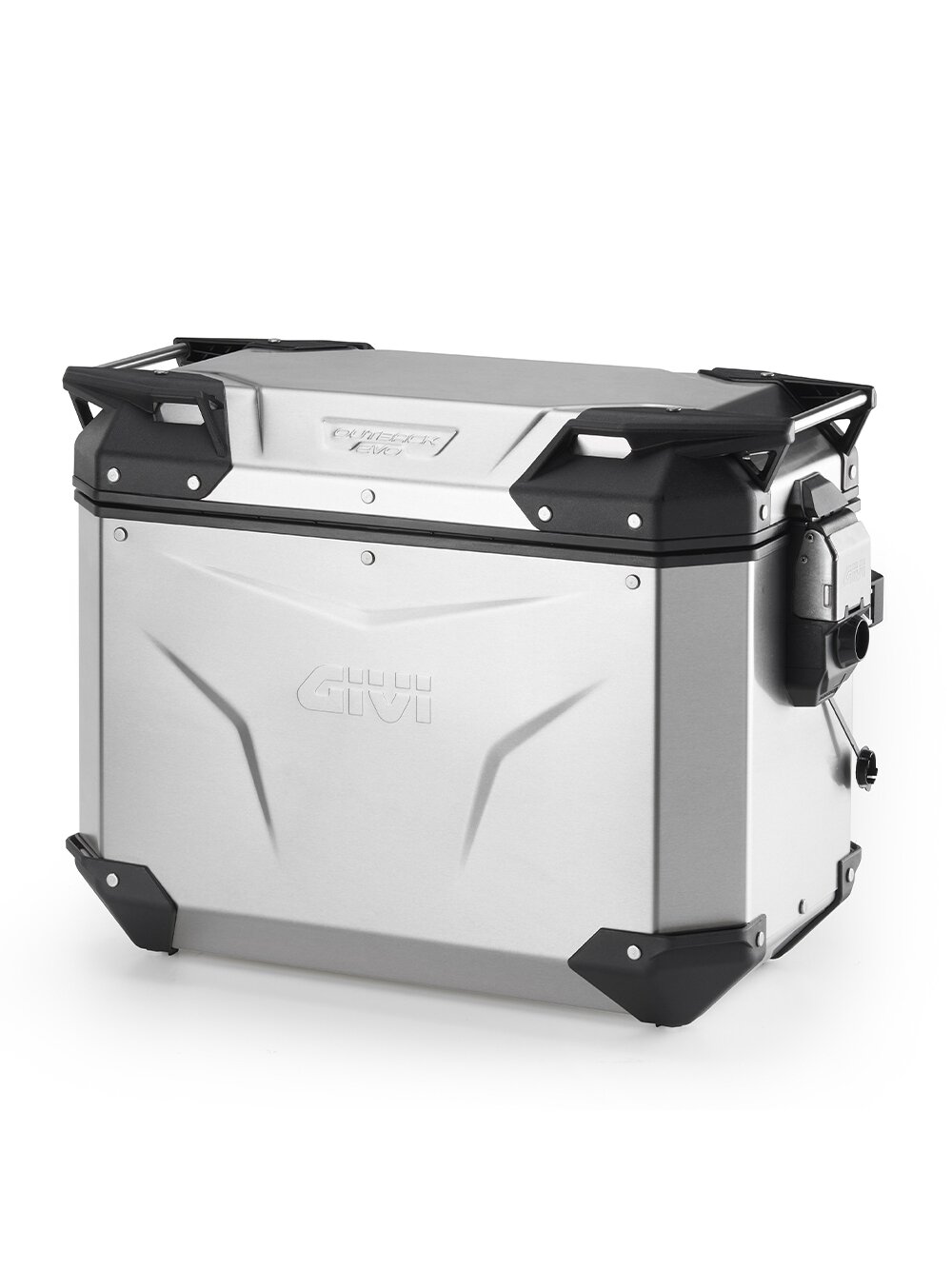 Givi Trekker Outback EVO Natural Alu side-case Left 44ltr sold without lock Givi Trekker Outback EVO Natural Alu side-case Left 44ltr sold without lock
