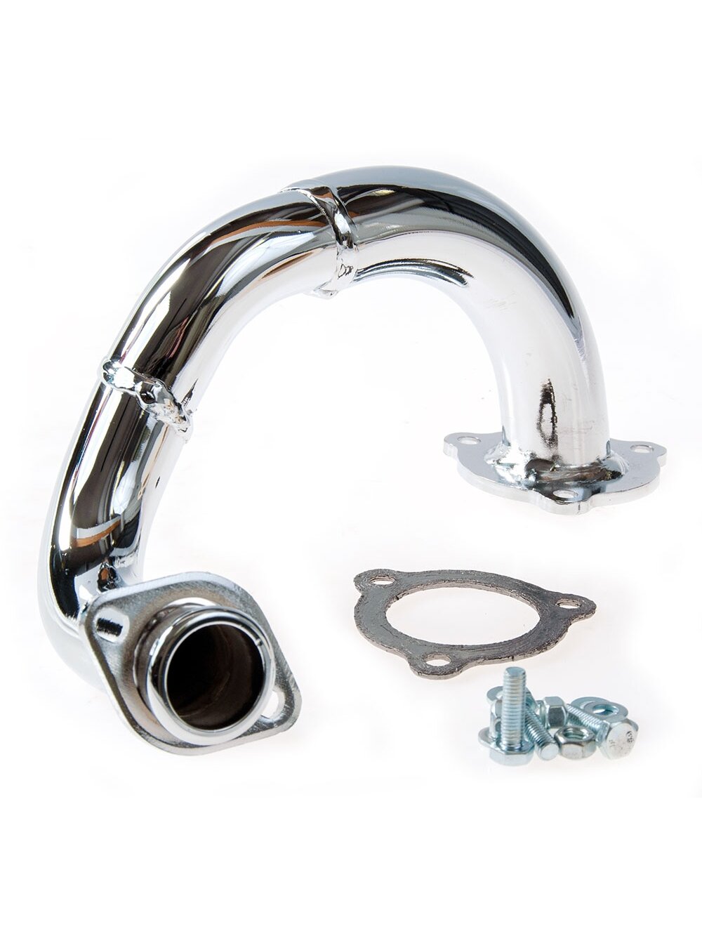 Turbo Kit Exhaust header pipe, Chrome, Racing, Aprilia SX 06- / Derbi Senda 10- Turbo Kit Exhaust header pipe, Chrome, Racing, Aprilia SX 06- / Derbi Senda 10-