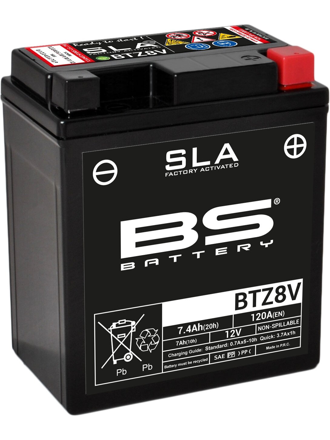 BS Battery BTZ8V (FA) SLA - Sealed & Activated