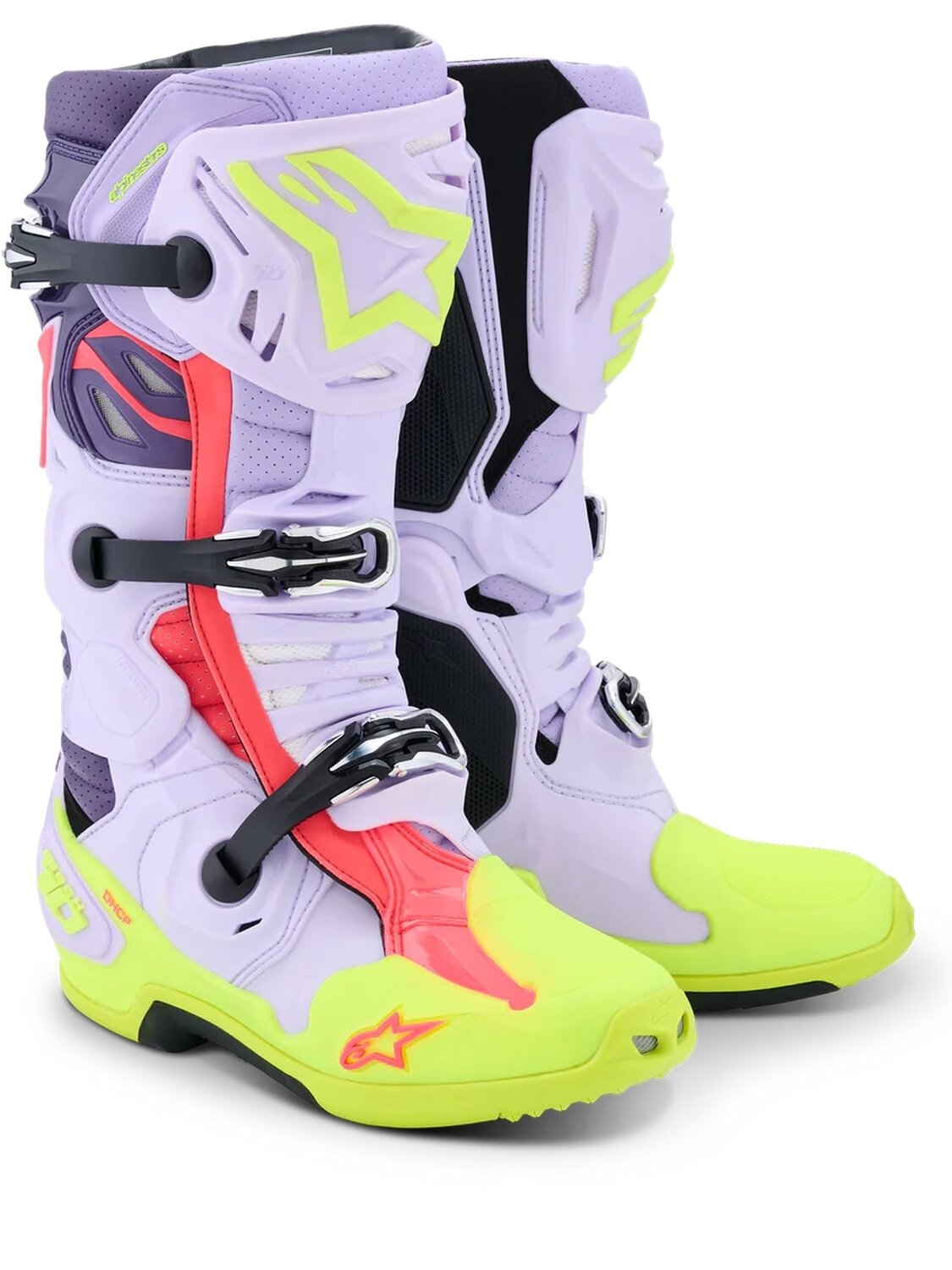 Alpinestars Boot Vented Tech 10 Purple/Fluo Yellow/Pink 1 Alpinestars Boot Vented Tech 10 Purple/Fluo Yellow/Pink 1