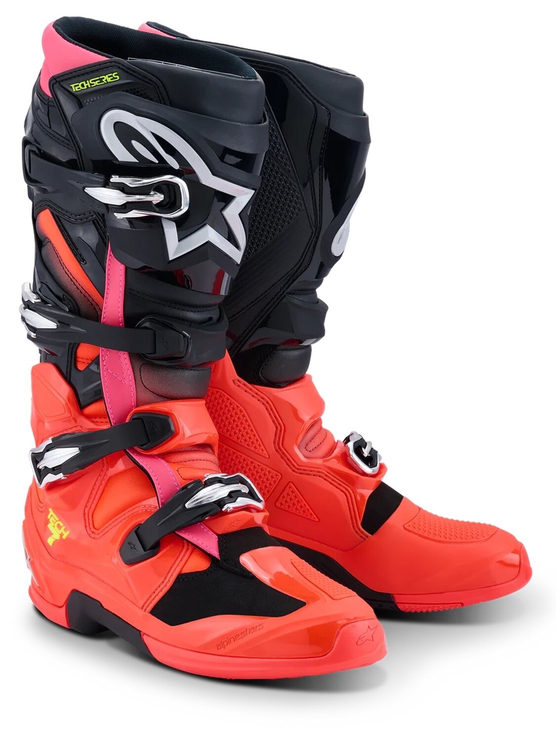 Alpinestars Boot Tech 7 Black/Red Fluo/Pink Fluo 4 Alpinestars Boot Tech 7 Black/Red Fluo/Pink Fluo 4