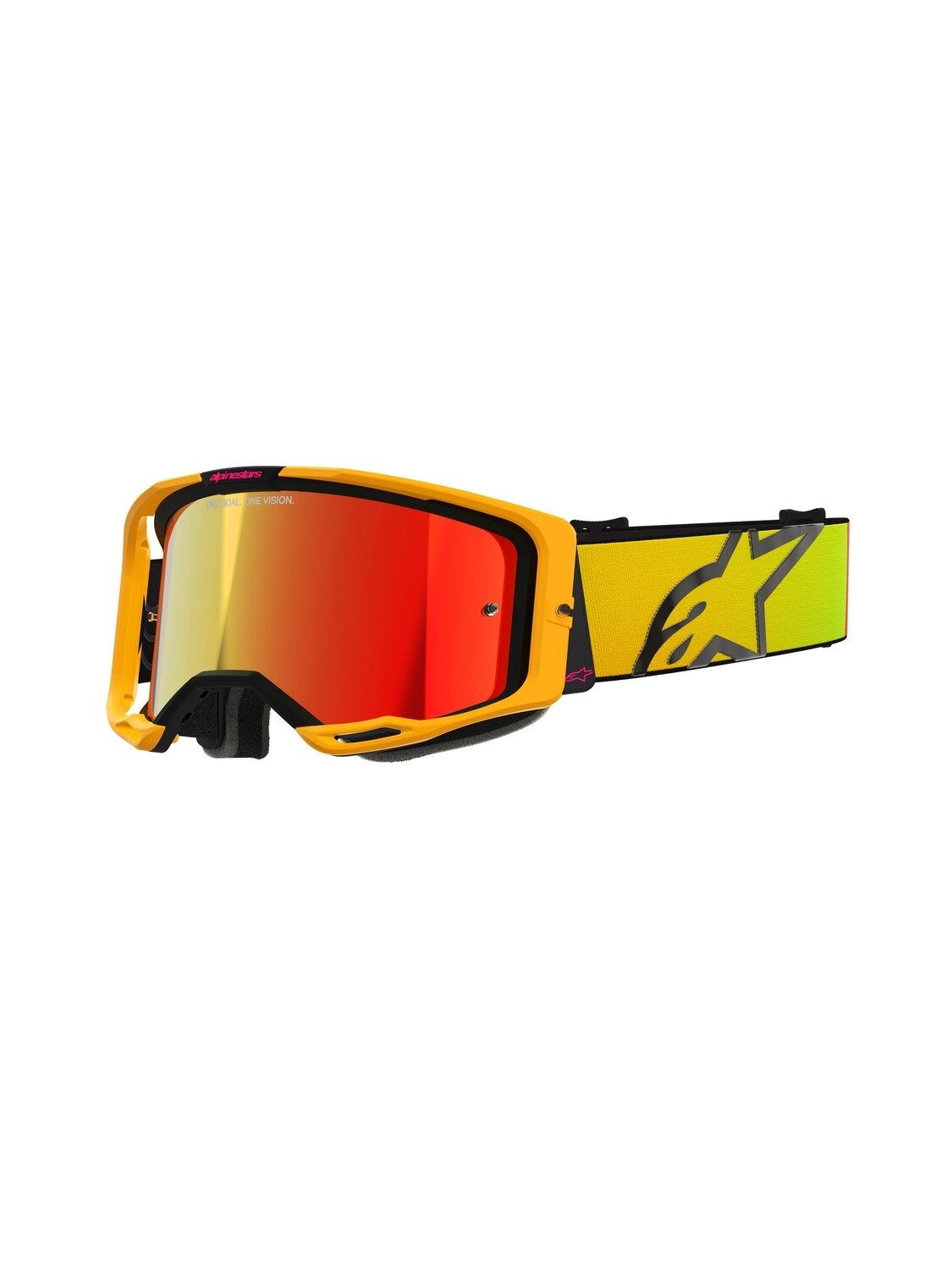 Alpinestars Goggle Vision 8 CORP YELLOW PINK Mirror Red/ Alpinestars Goggle Vision 8 CORP YELLOW PINK Mirror Red/