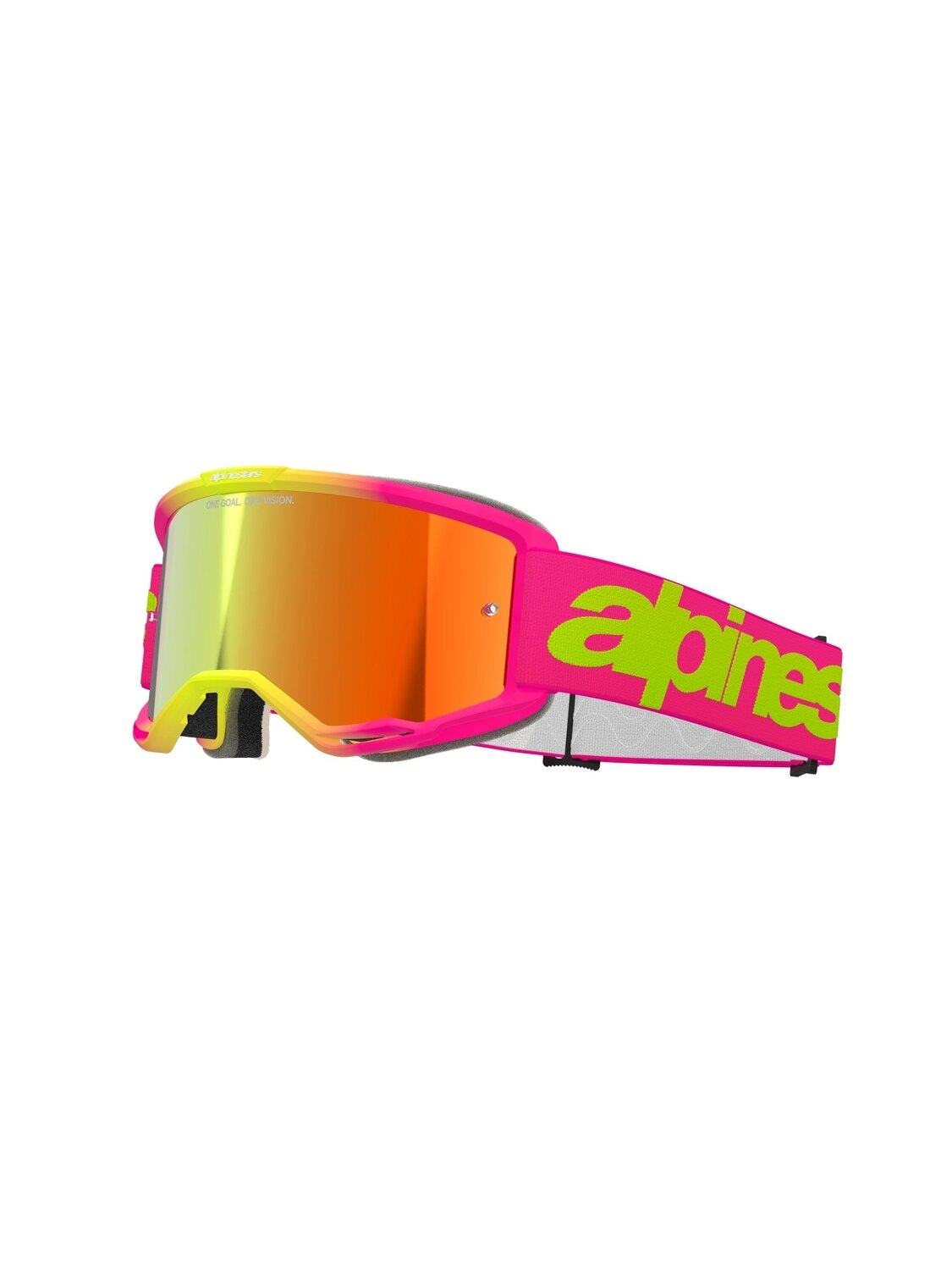 Alpinestars Goggle Vision 5 WORDMARK PINK FLUO YELLOW Mirror Red/ Alpinestars Goggle Vision 5 WORDMARK PINK FLUO YELLOW Mirror Red/