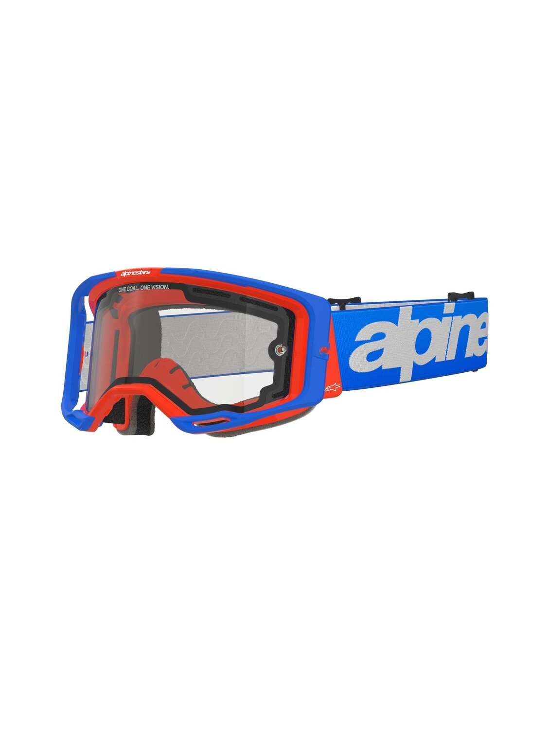 Alpinestars Goggle Vision 8 WORDMARK DUAL PANE BLUE ORANGE Clear Alpinestars Goggle Vision 8 WORDMARK DUAL PANE BLUE ORANGE Clear