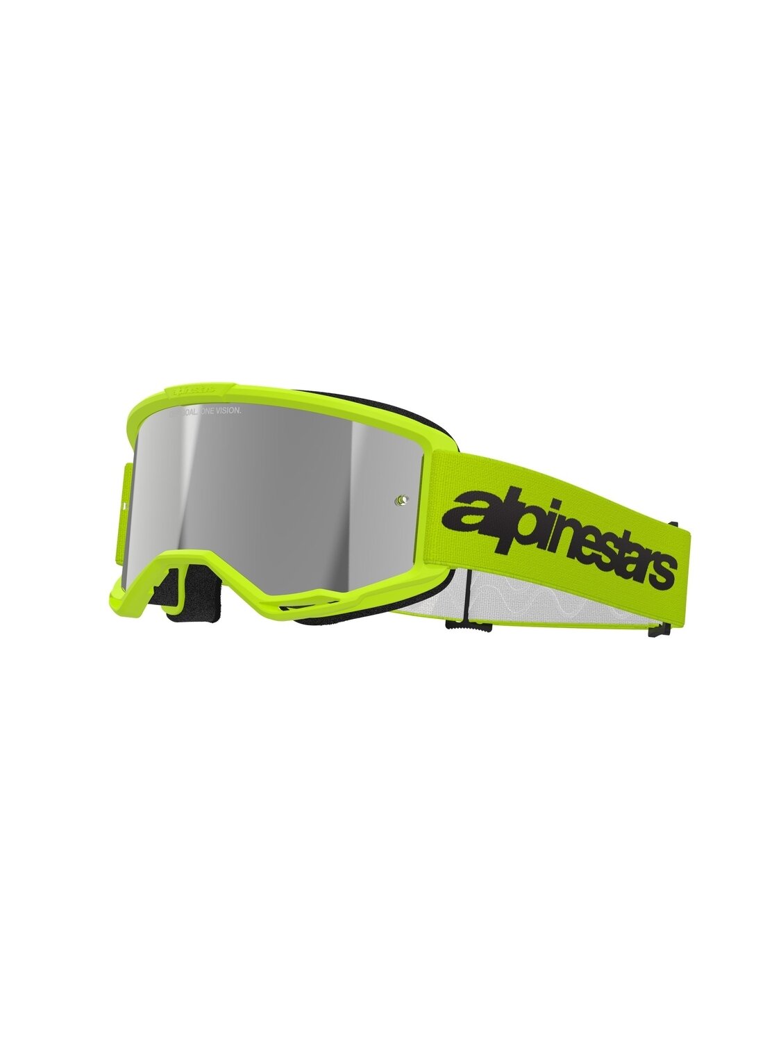 Alpinestars Goggle Vision 3 WORDMARK YELLOW FLUO Mirror SILVER Alpinestars Goggle Vision 3 WORDMARK YELLOW FLUO Mirror SILVER