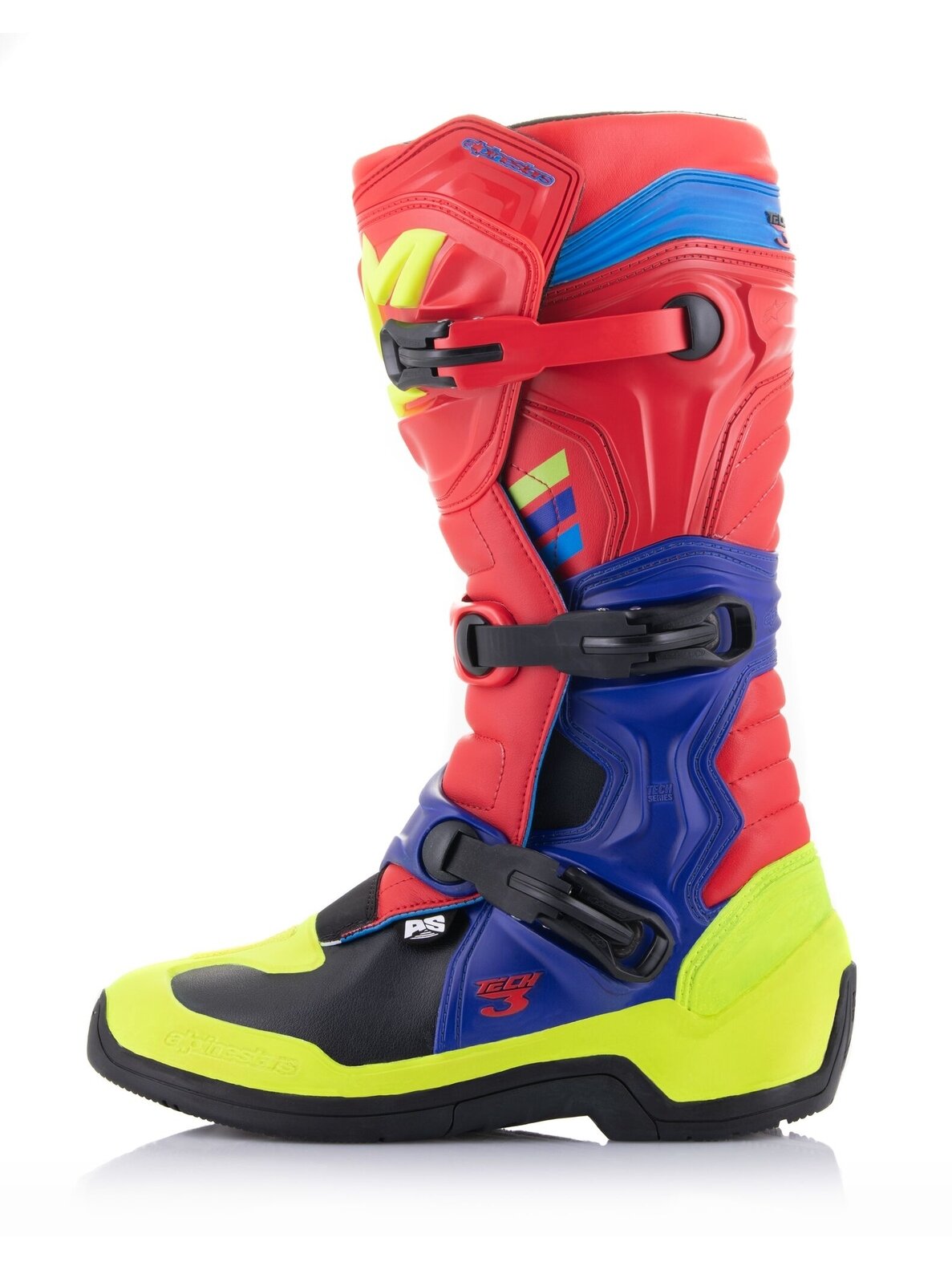 Alpinestars Boot Tech 3 Red/Blue/Yellow Fluo 1 Alpinestars Boot Tech 3 Red/Blue/Yellow Fluo 1