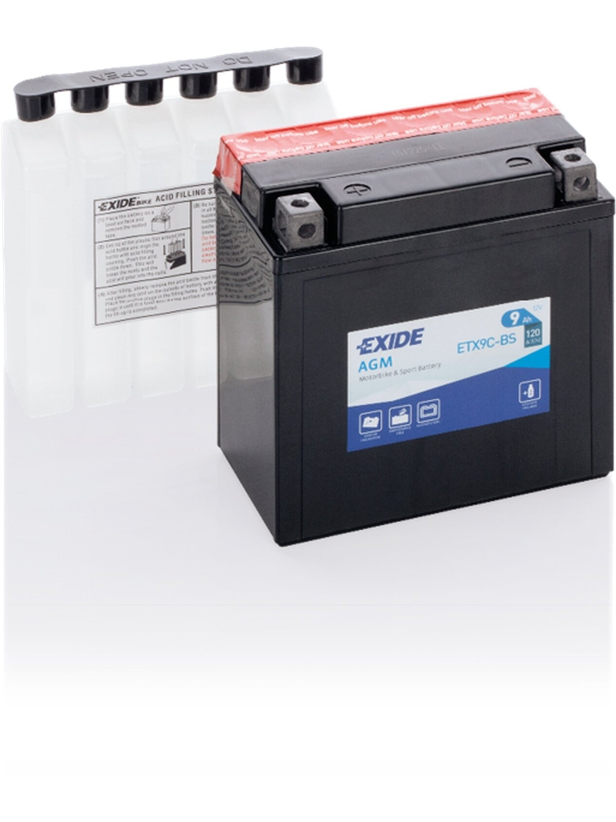 Exide battery ETX9C-BS