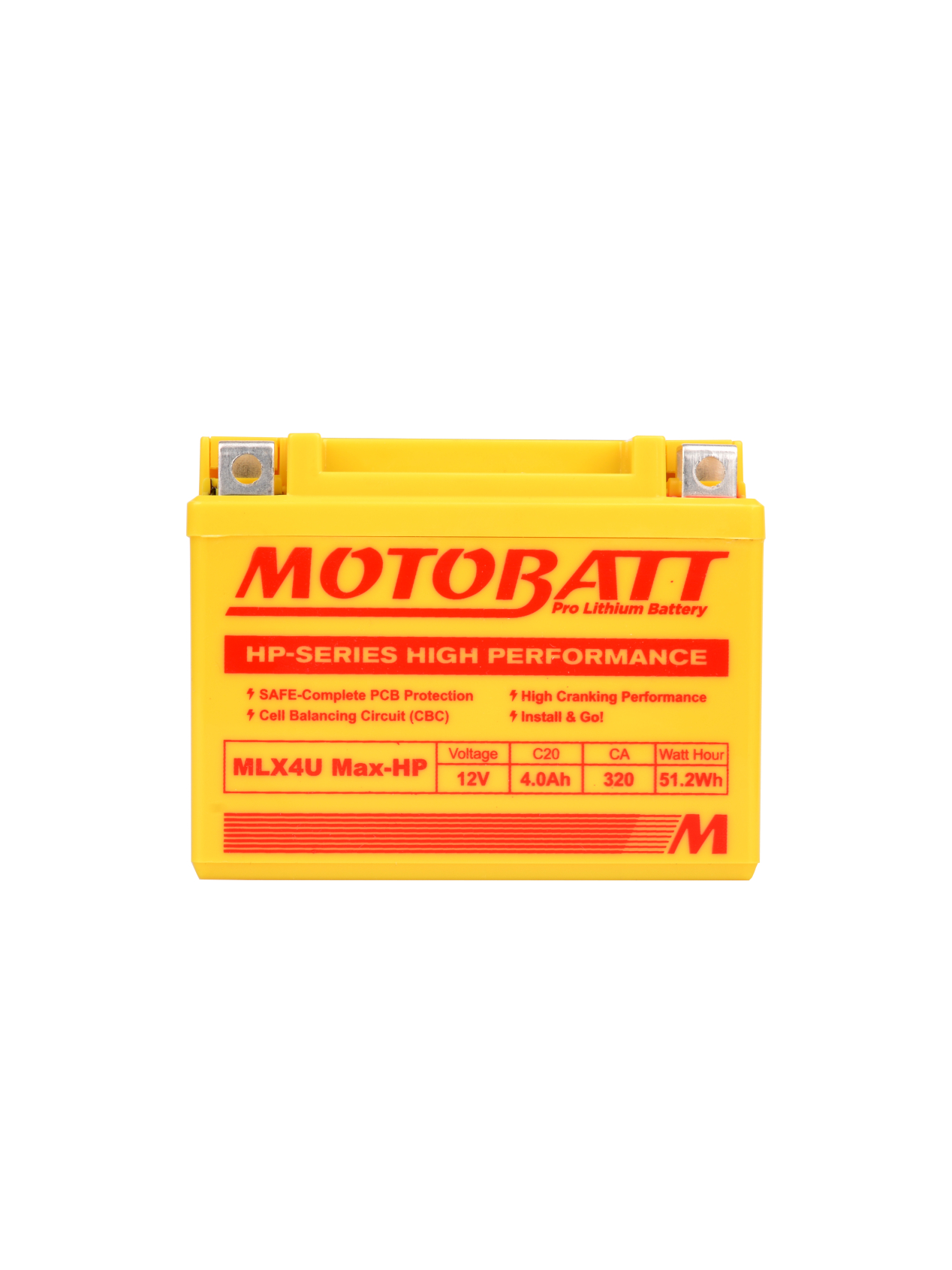 Motobatt Lithium battery MLX4U Max-HP